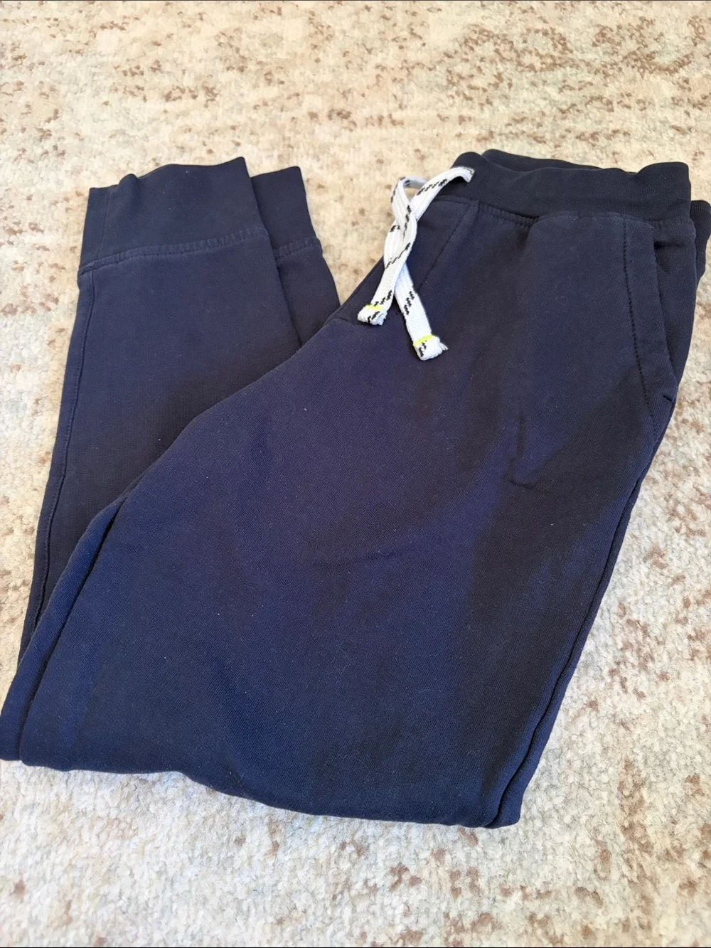 Crewcuts Navy Drawstring Joggers with White Accent- never worn